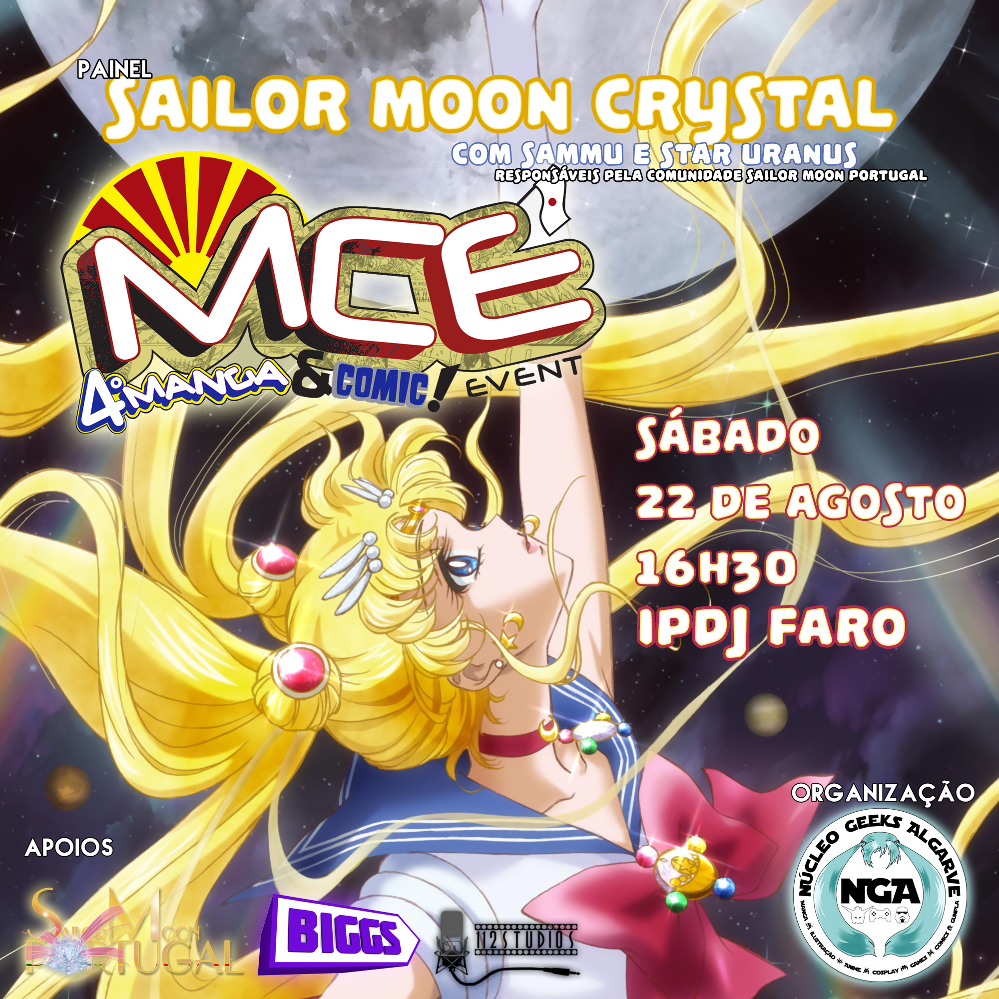 Painel Sailor Moon Crystal no MCE